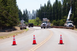 Downed Pole Caused Power Outage, Road Closure