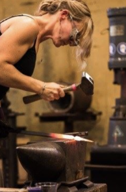 Metal Forging Lecture in Kualapuʻu by Artist Lisa Geertsen
