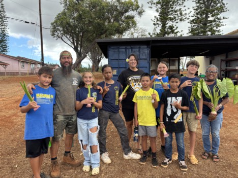 Planting Pilina: Maunaloa Students Connect to Culture through Kalo